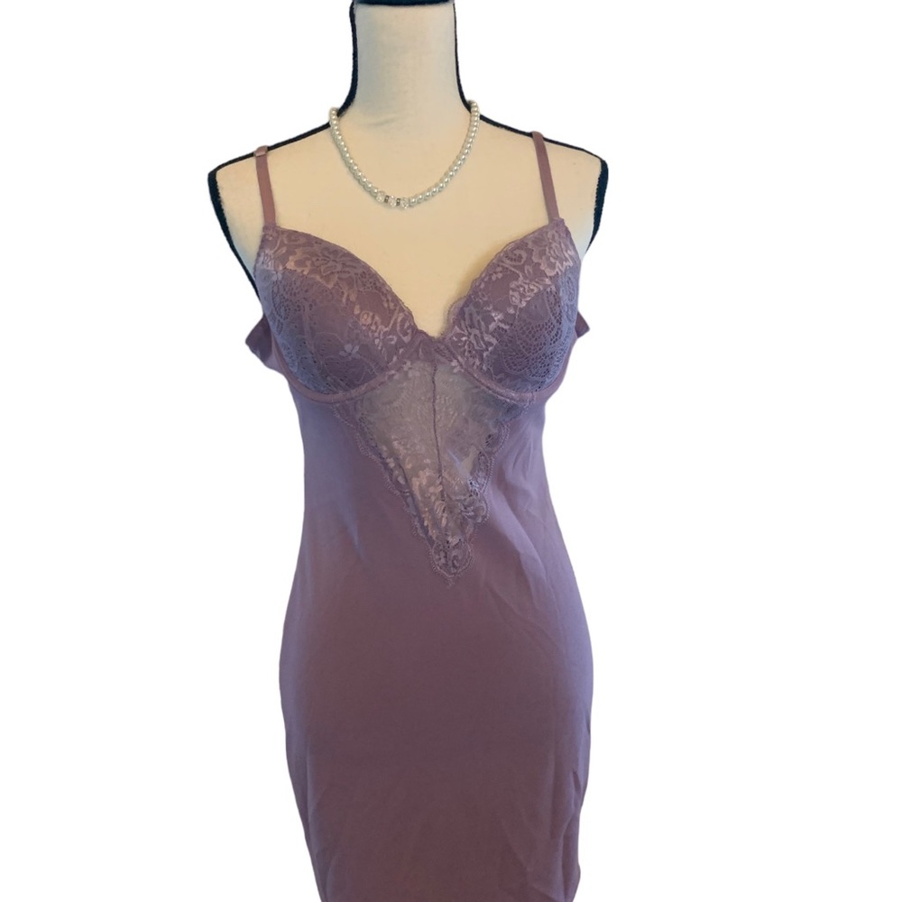 Revamped lavender boudoir mini dress